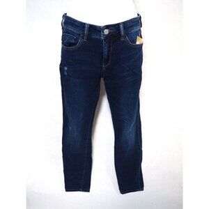 Pilcro and the Letterpress Dark Wash Fit Stet Skinny Ankle Blue Jeans, Size 29